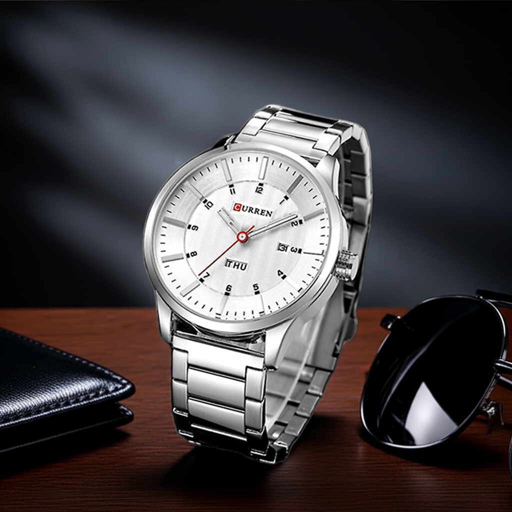 Curren Men Watch Price in Kenya | Chronograph, Quartz, Stainless Steel / Leather - Suncom