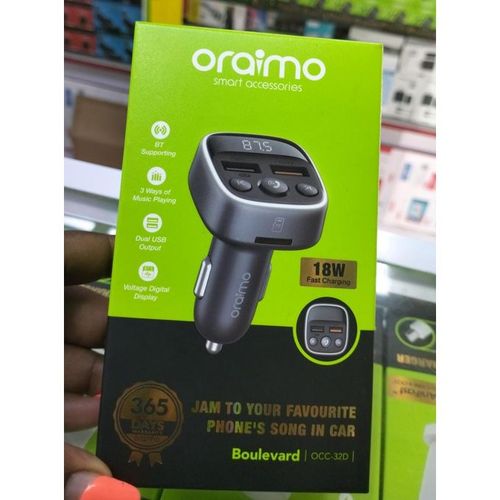 Oraimo Modulator OCC-32D Price in Kenya | 18W Fast Charge, Bluetooth FM, Dual USB - Suncom