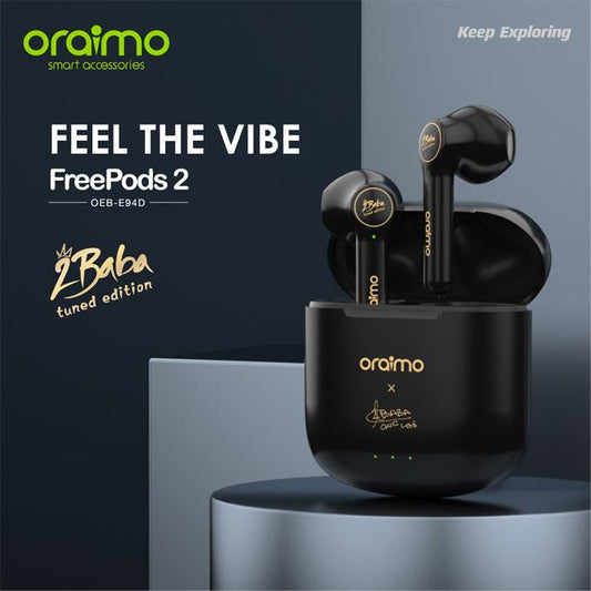 Oraimo FreePods 2 Price in Kenya | 13mm Drivers, 24.5H Playtime, Ergonomic Fit - Suncom