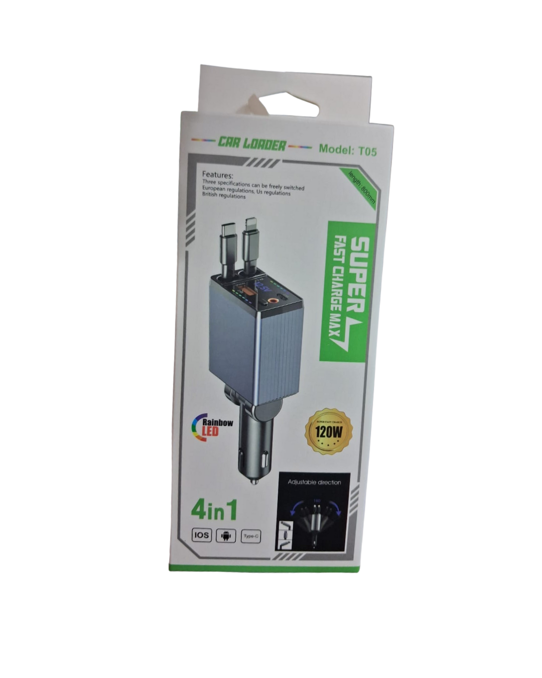 T05 4 in 1 Super Fast Car Charger