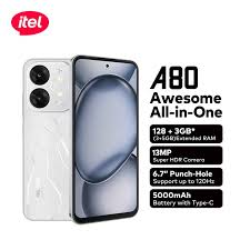 Itel A80 6.7" 4GB RAM 128GB ROM 120Hz Display 50MP Cam - Kenya Price | Suncom