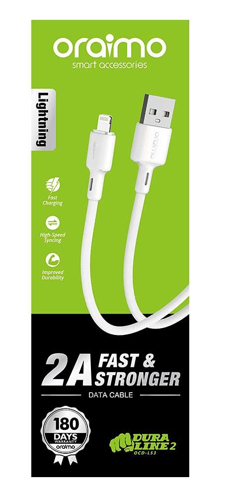Buy Oraimo iPhone Cable – Fast Charging | Suncom Kenya