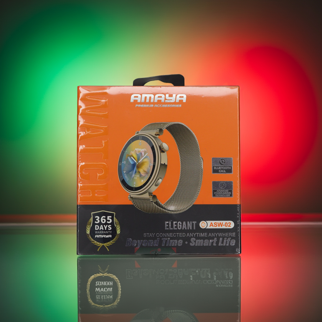 Amaya Elegant ASW-02 Smartwatch Price in Kenya | Bluetooth Call & Health Tracker - Suncom