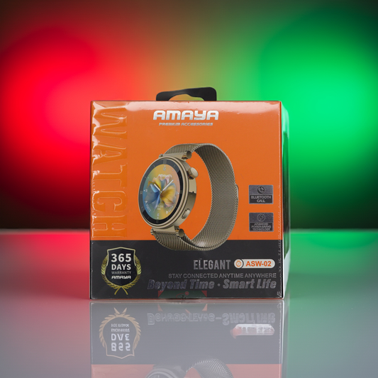 Amaya Elegant ASW-02 Smartwatch Price in Kenya | Bluetooth Call & Health Tracker - Suncom