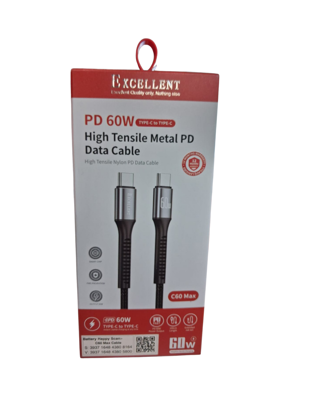 Excellent C60 Max C to C Cable