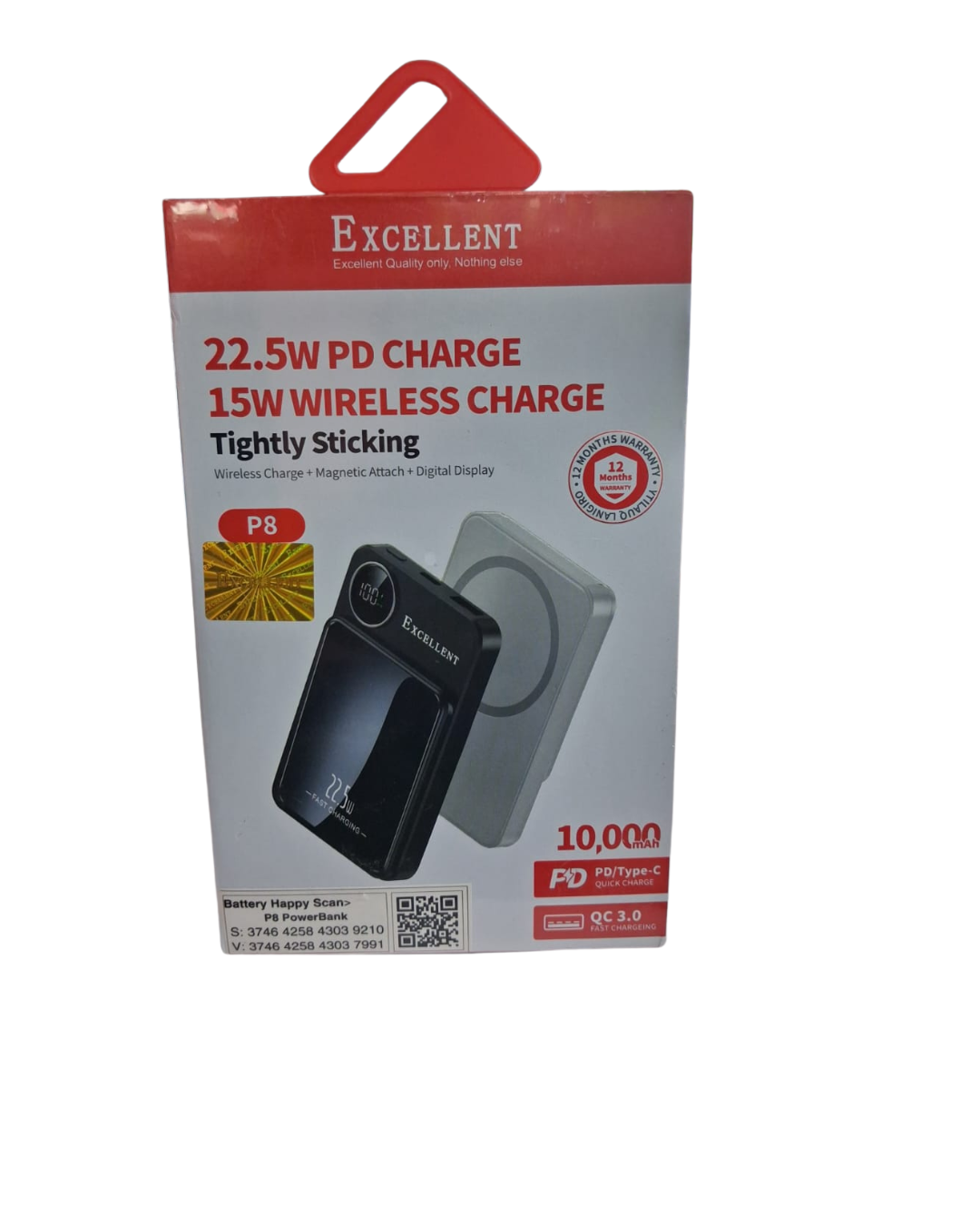 Excellent P8 10,000mAh Wireless Power Bank