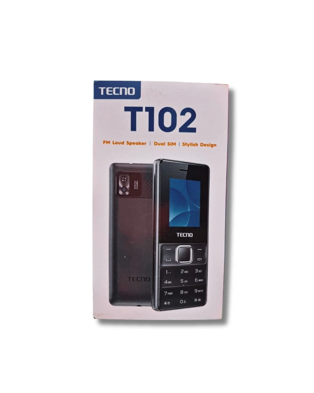TECNO T102 Dual SIM Feature Phone with FM Radio – Black