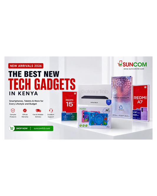 New Arrivals: Redmi 15, Redmi A7, Galaxy Tab A9, Tecno Camon 40 Premier &amp; Modio M128 — Now at SunCom Limited