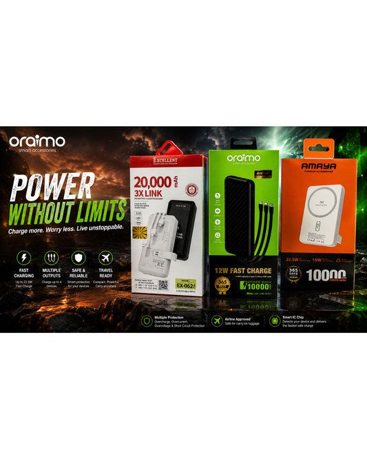 Best Power Banks in Kenya 2026: Which One Actually Matches Your Phone's Battery? (Oraimo vs Amaya vs Excellent Compared)