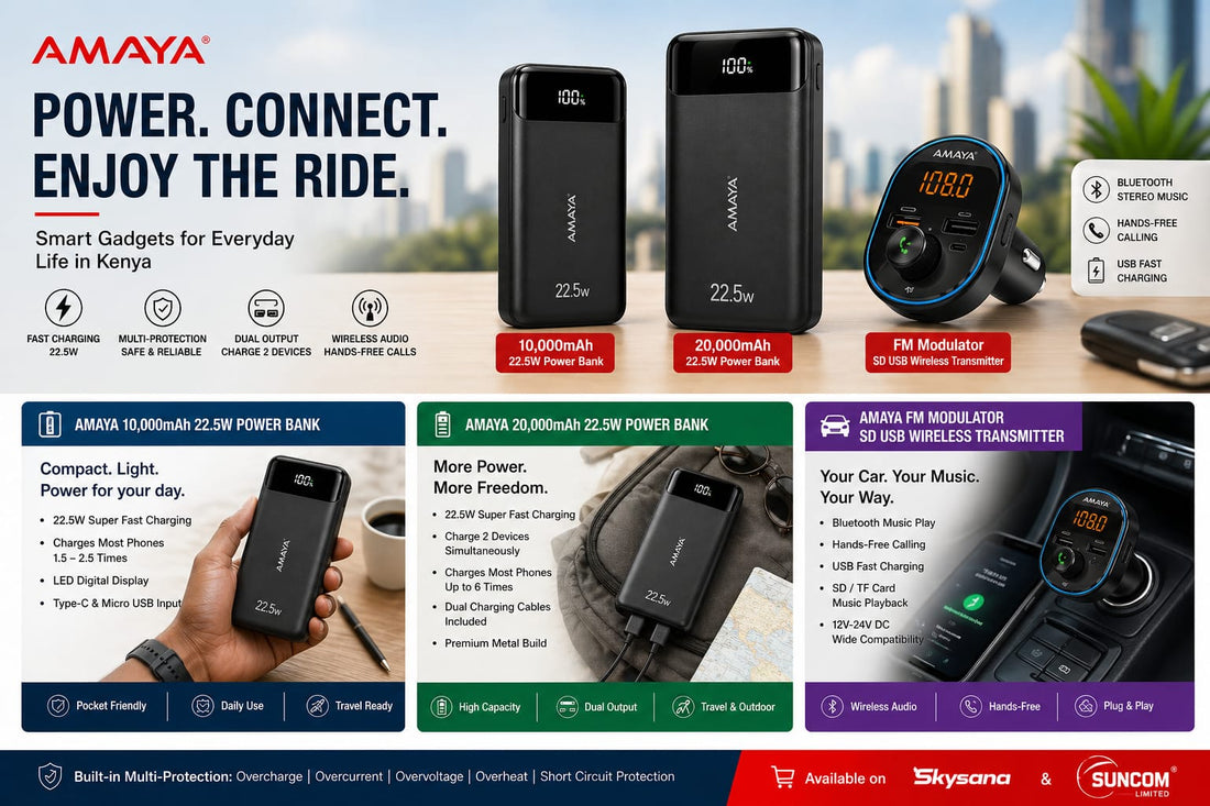 Stay Charged, Stay Connected: Why Every Kenyan Needs These Amaya Gadgets in 2025