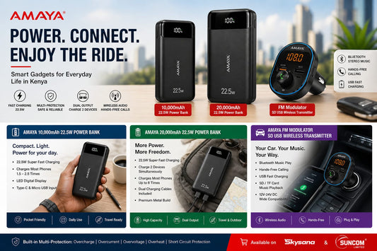 Stay Charged, Stay Connected: Why Every Kenyan Needs These Amaya Gadgets in 2025