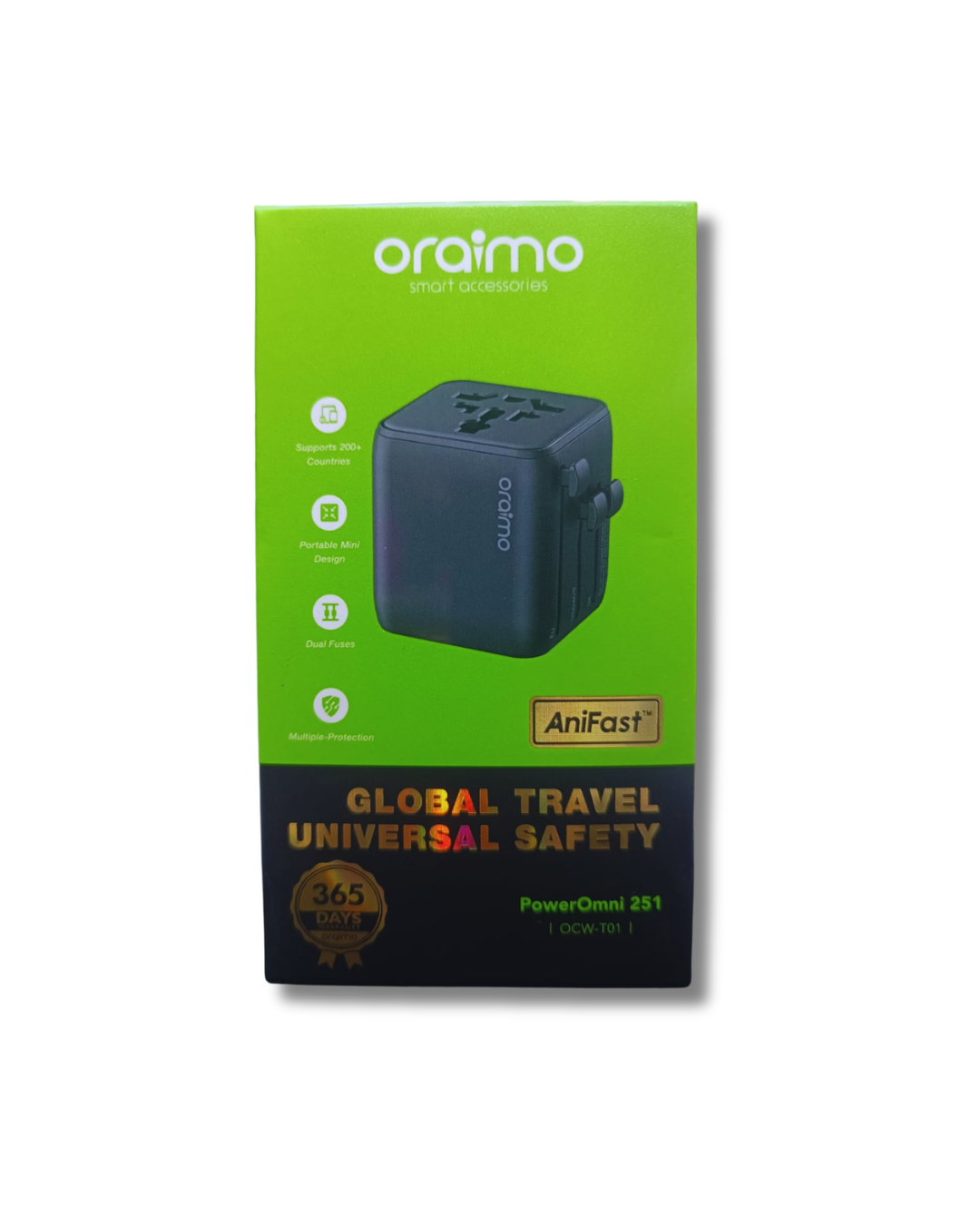 Oraimo PowerOmni 251 Universal Travel Adapter OCW-T01 Multi-Country Charger