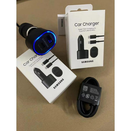 Original Samsung 60W Dual Car Charger Price in Kenya | 45W USB-C SFC 2.0 - Suncom
