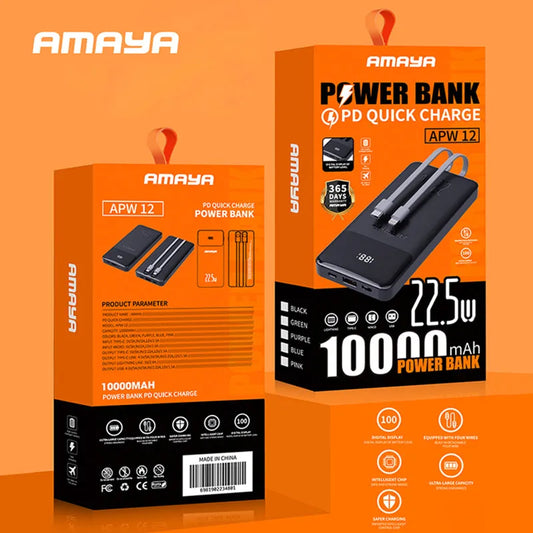 Amaya 10000mAh Power Bank: 22.5W Super Fast Portable Charger | Kenya - Suncom