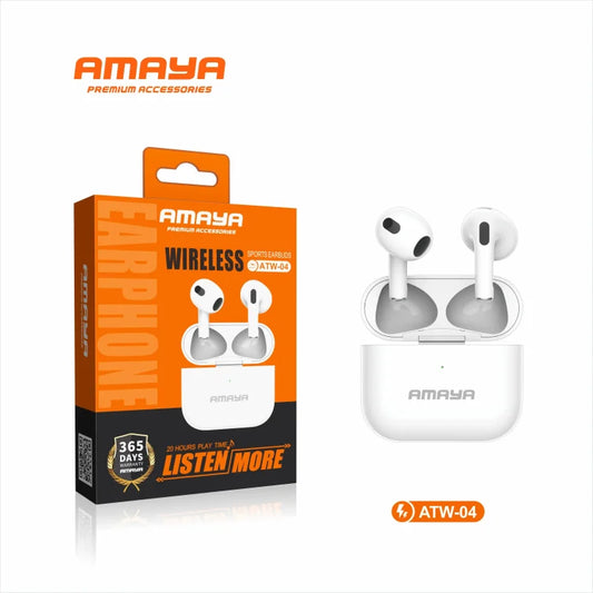 Amaya ATW-04 TWS Earbuds Price in Kenya | Deep Bass, Ergonomic Fit - Suncom