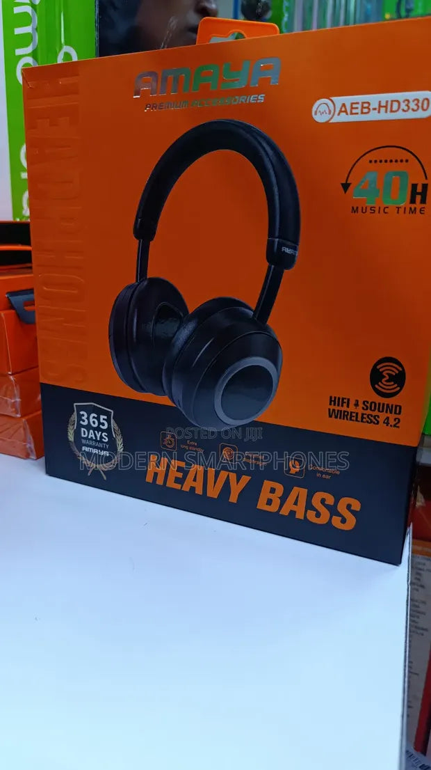 Amaya H330D Wireless Headphones Price in Kenya | 40-Hr Playtime, Hi-Fi Sound - Suncom