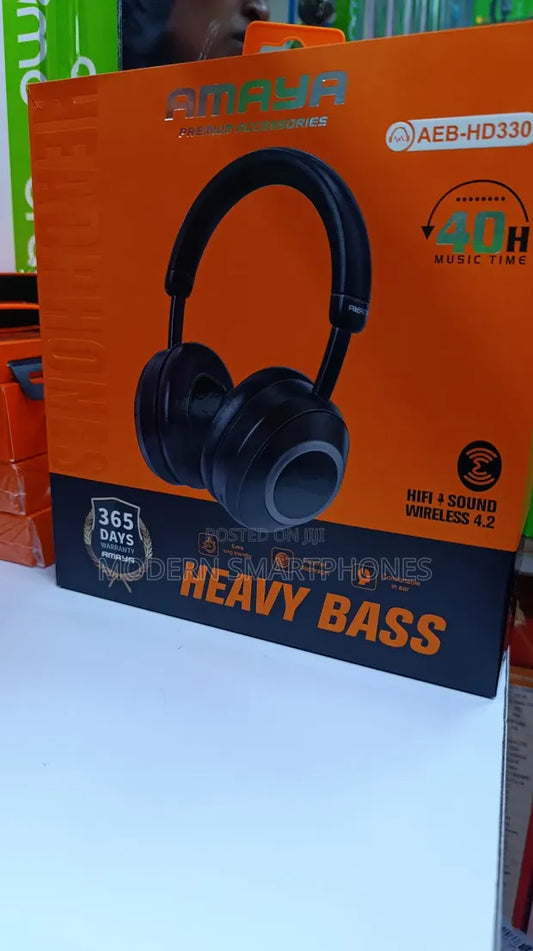Amaya H330D Wireless Headphones Price in Kenya | 40-Hr Playtime, Hi-Fi Sound - Suncom