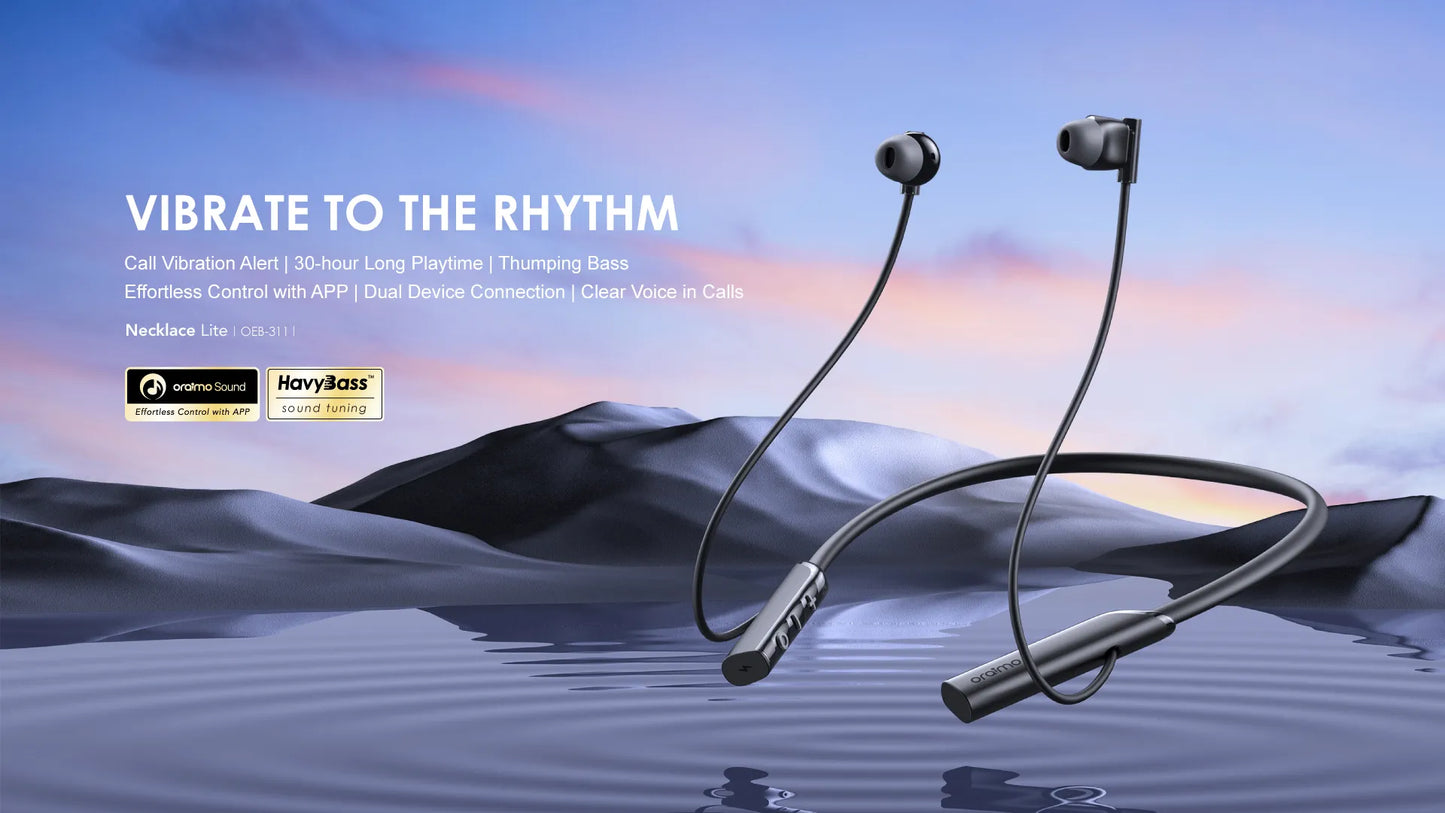 Oraimo Necklace Lite Price in Kenya | 30H Playtime, Call Vibration, HavyBass™ - Suncom