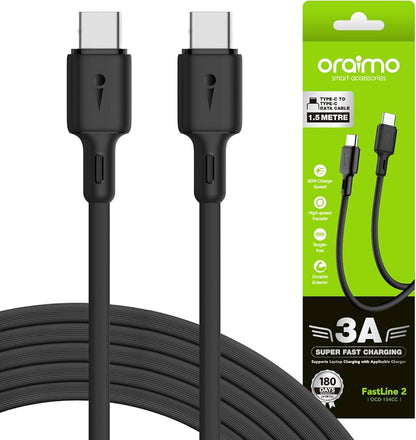 Oraimo Type C to C Cable Price in Kenya | 60W Fast Charge & Data Sync - Suncom