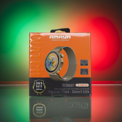 Amaya Elegant ASW-02 Smartwatch Price in Kenya | Bluetooth Call & Health Tracker - Suncom