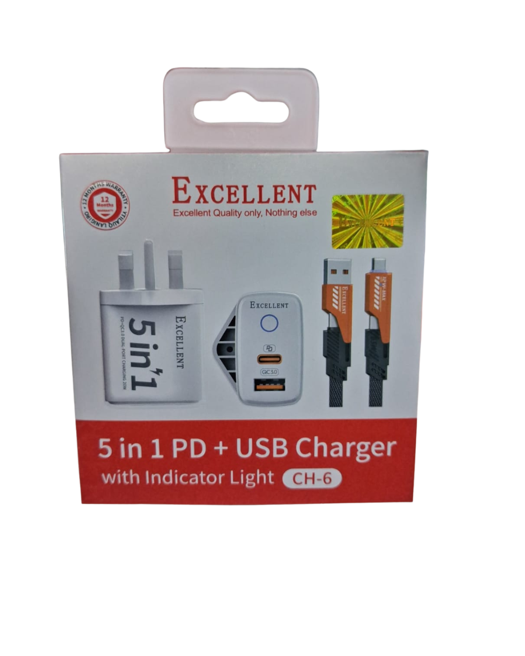 Excellent CH-6 5-in-1 PD + USB Charger