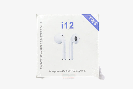 Compact yet descriptive
i12 TWS Bluetooth 5.0 wireless earbud set with charging case – white

Feature-rich alt text
i12 TWS true wireless earbuds with touch controls and 300mAh charging case – black

Highlight sound & battery
i12 TWS wireless earbuds featuring 35 mAh per earbud, 24 hr total playback time, Bluetooth 5.0 