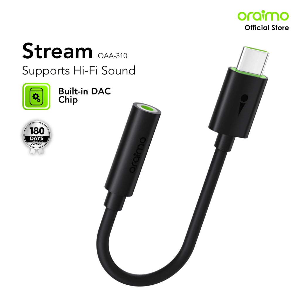 Oraimo USB-C to 3.5mm Audio Adapter Price in Kenya | Stream OAA-310 - Suncom